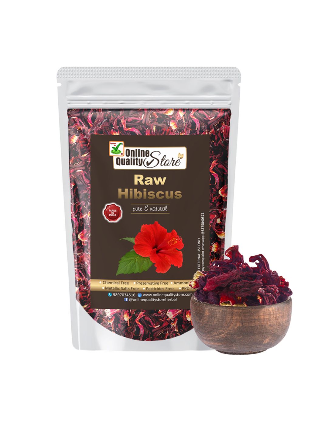 Online Quality Store Raw Hibiscus Mask & Peel Powder For Deep Nourishment 50 g-picture-49
