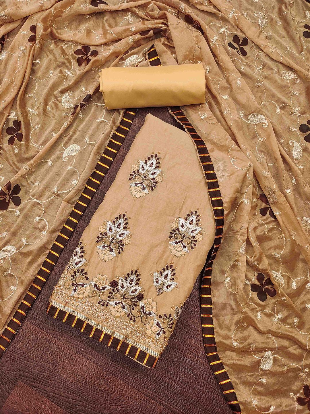 KALINI Embroidered Unstitched Dress Material-picture-17