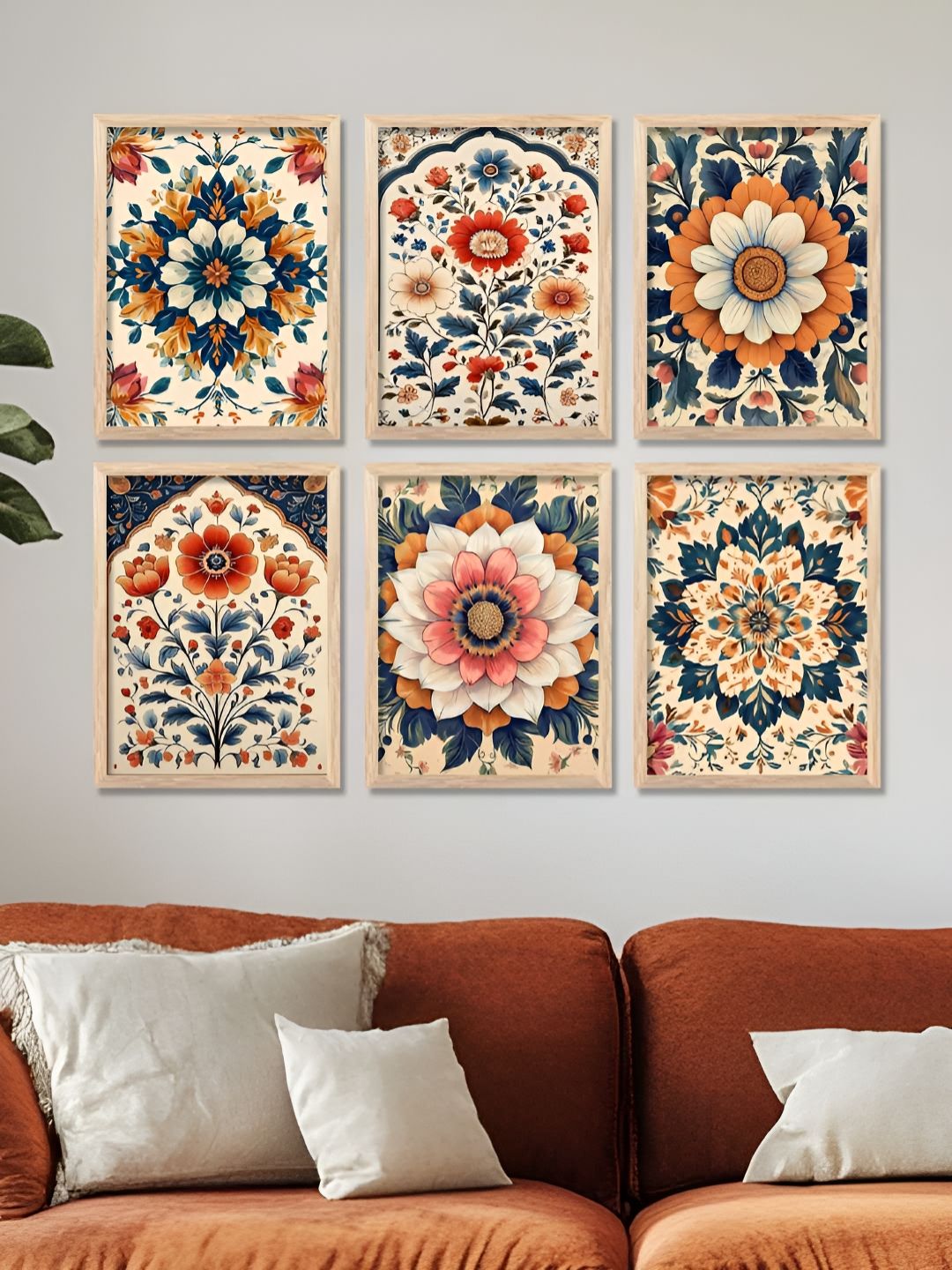 Kotart Brown & Pink 6 and more Piece Wood Abstract Wall Paintings-picture-28