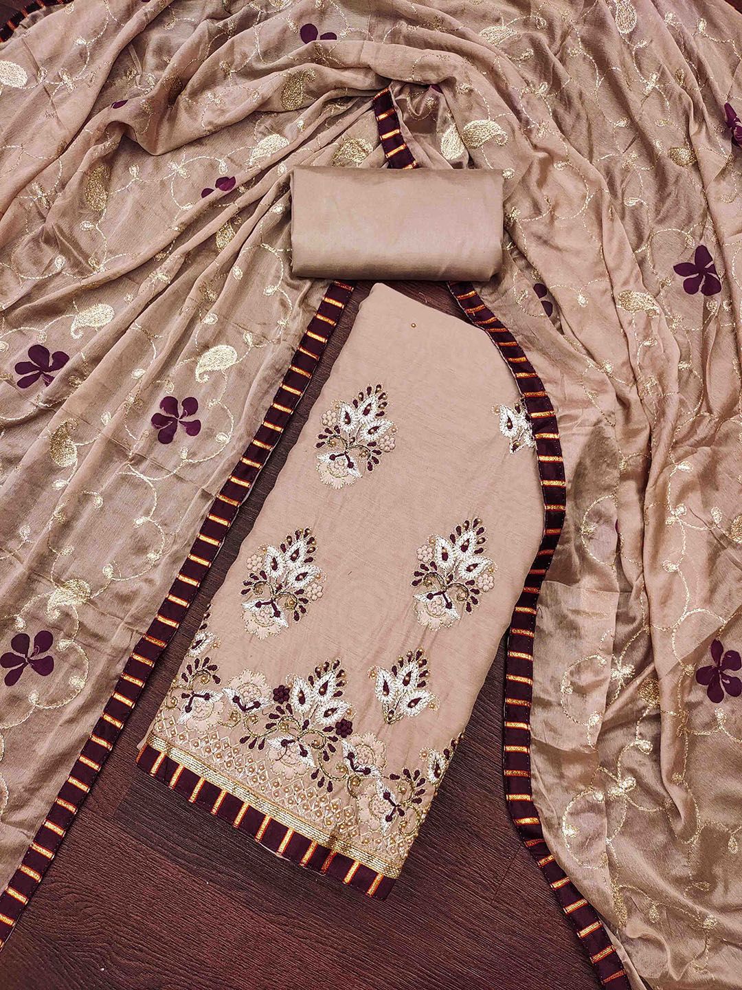 KALINI Embroidered Unstitched Dress Material-picture-16