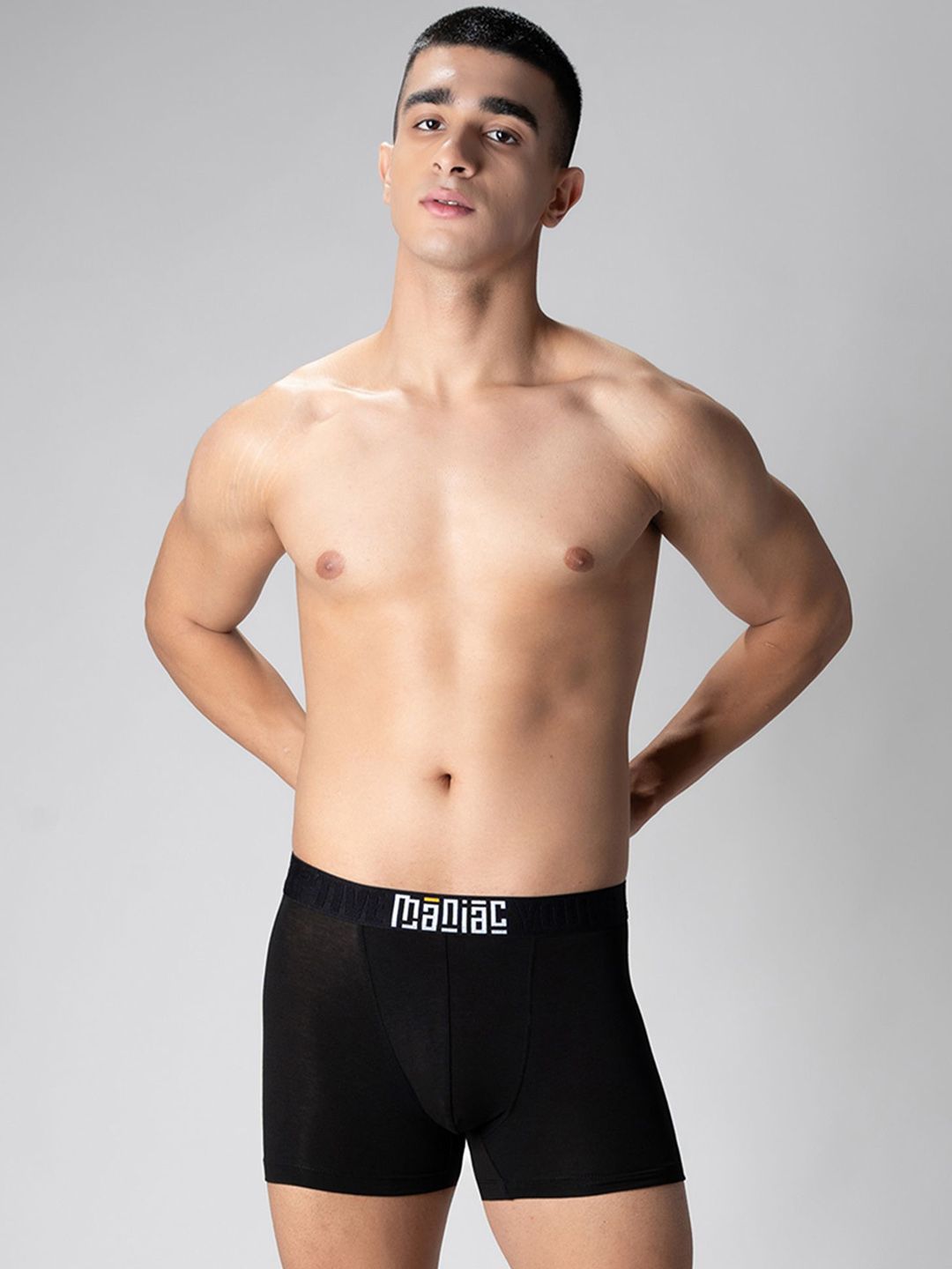 Maniac Mid Rise Basic Trunks MN24-MODAL-BLACK-TRUNKS-S-picture-16