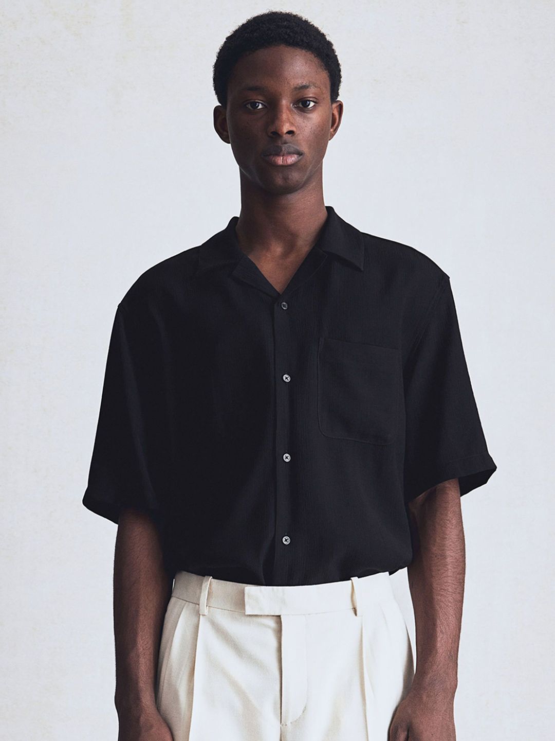 H&M Regular Fit Crinkled Resort Shirt-picture-12