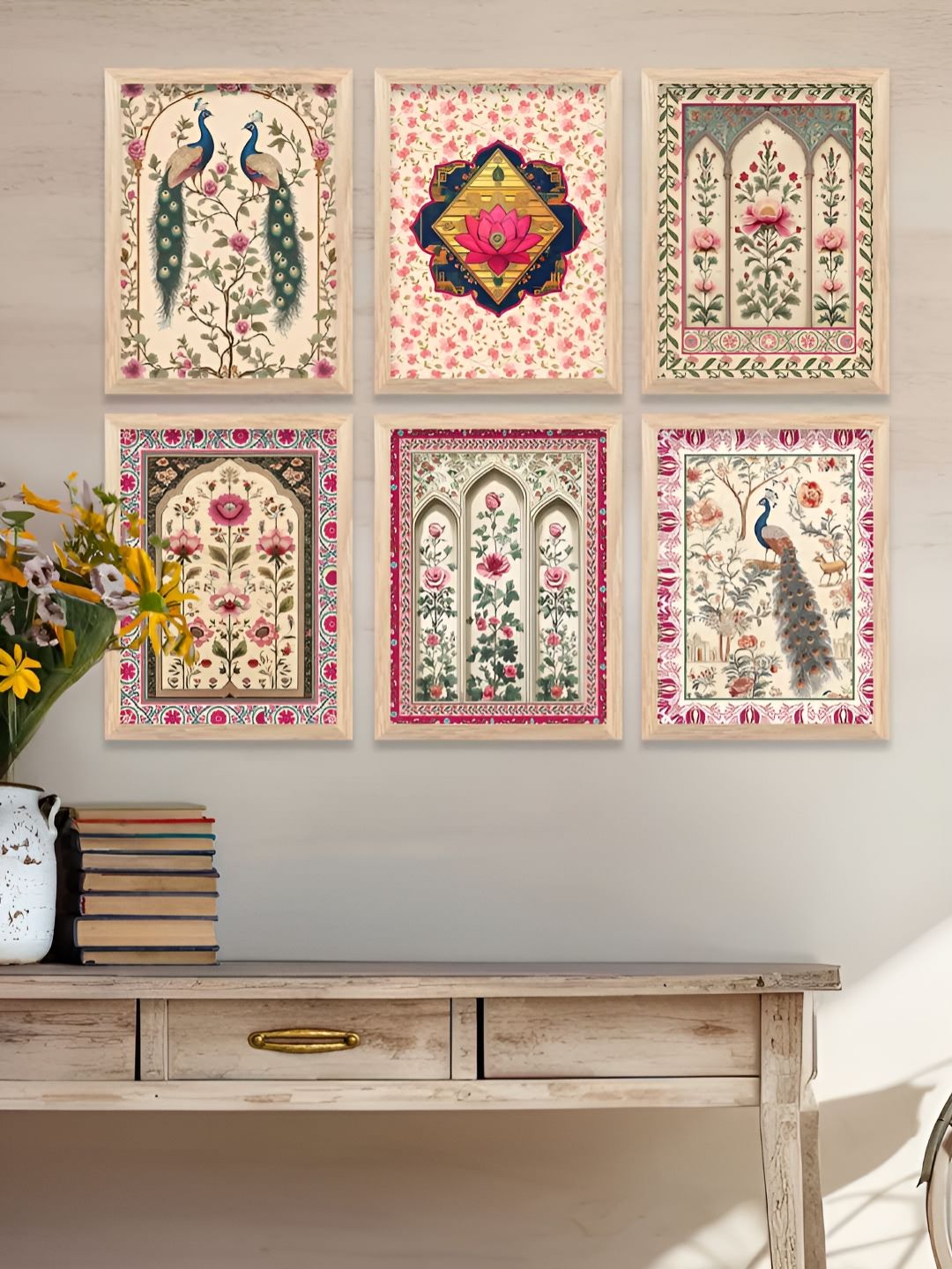 Kotart Brown & Pink 6 and more Piece Wood Birds and Animals Wall Paintings-picture-37