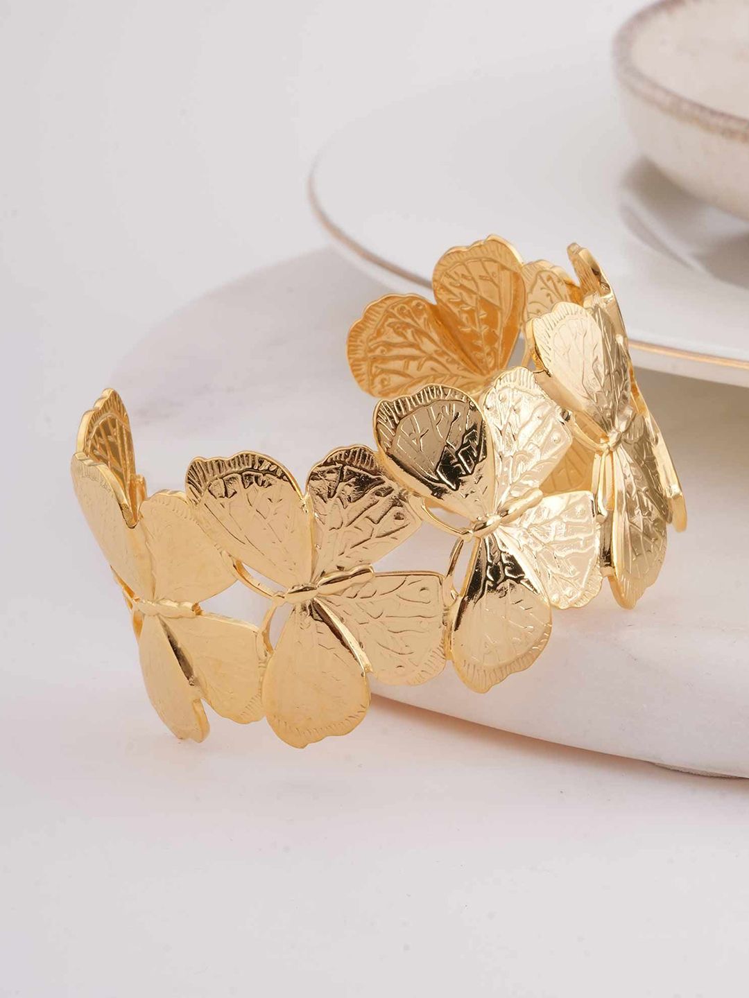 PALMONAS Women Gold-Plated Cuff Bracelet-picture-23