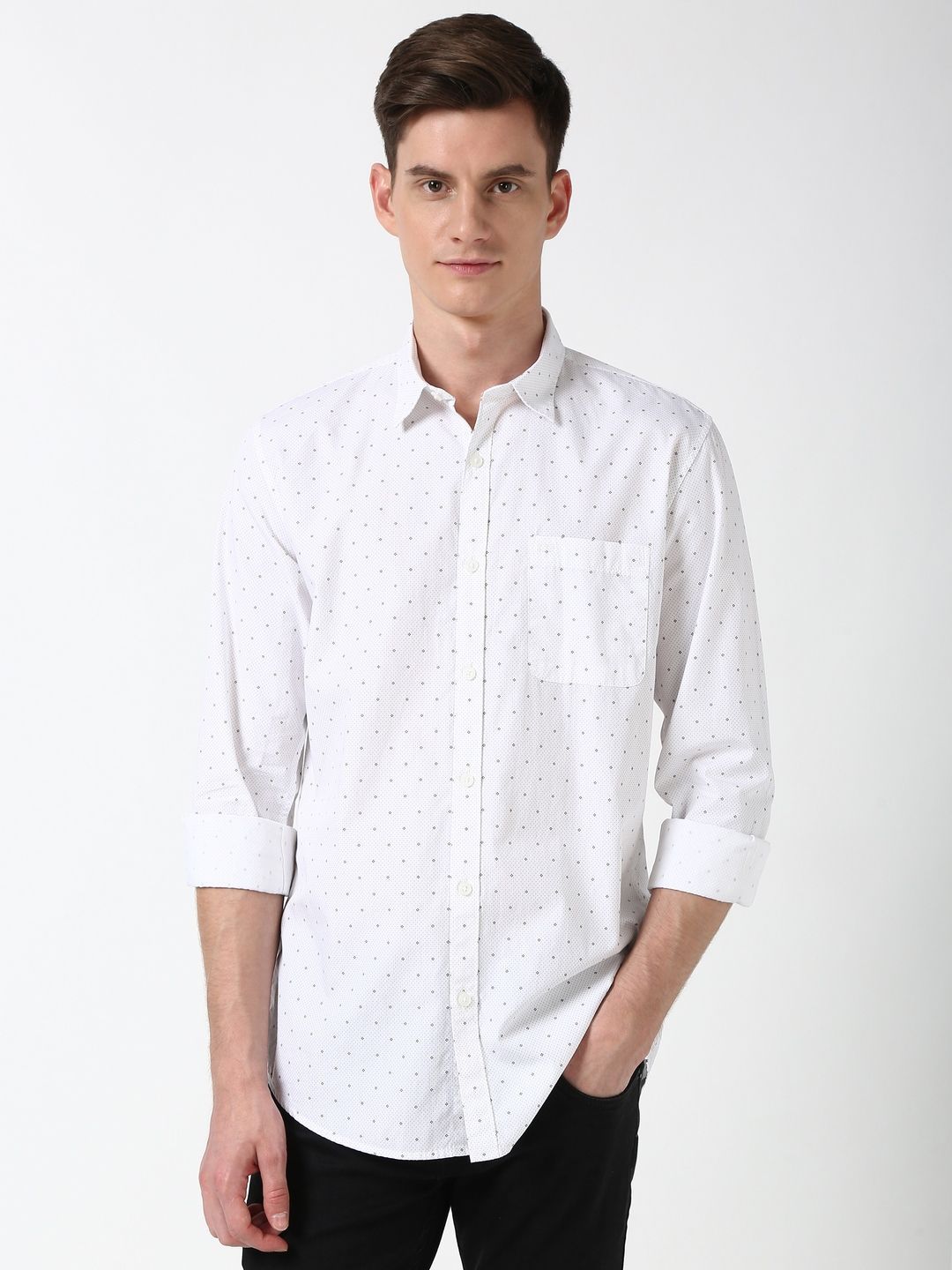 Peter England Casuals Men Slim Fit Opaque Printed Casual Shirt-picture-27