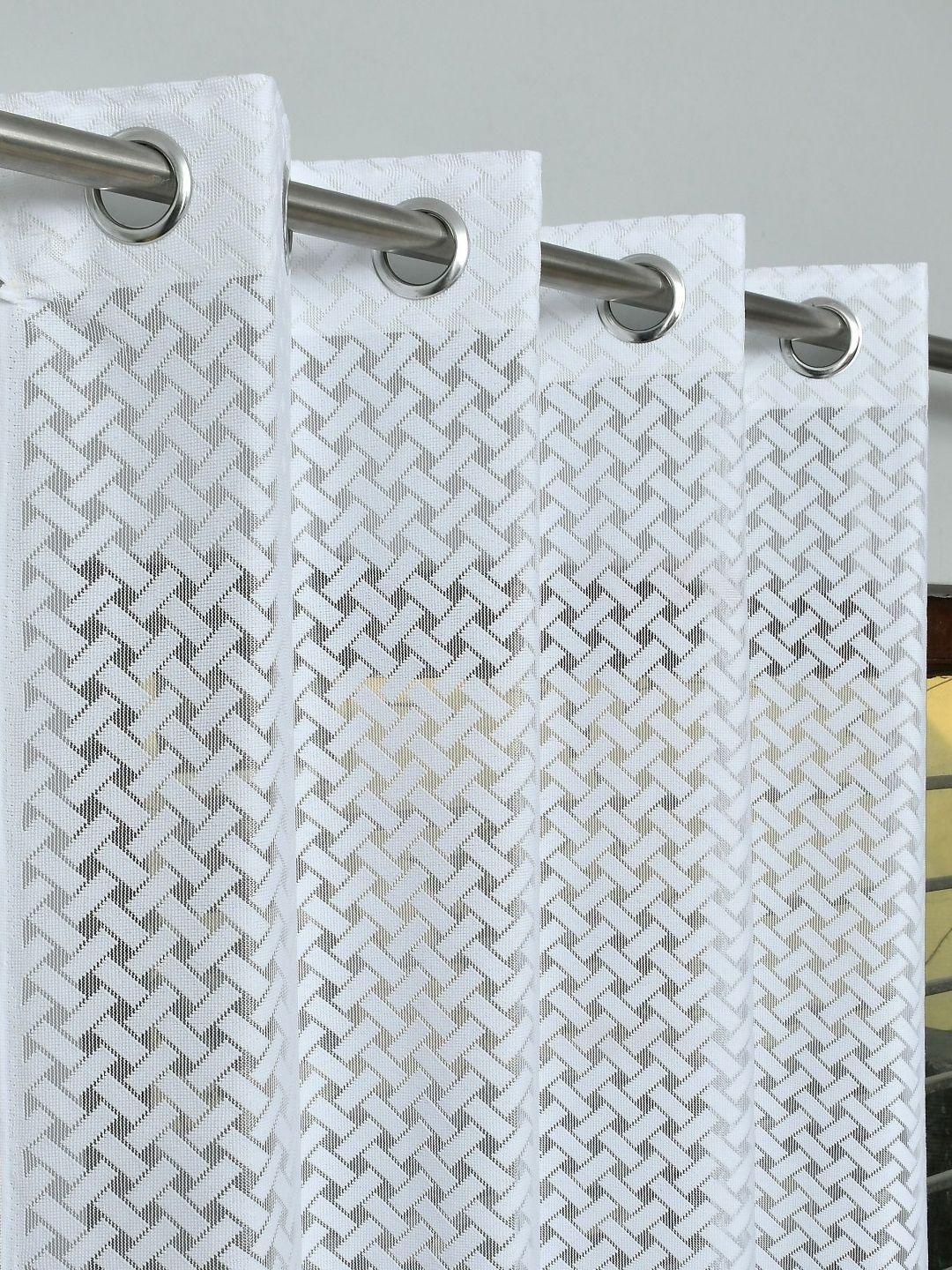 Galaxy Home Decor White Set of 2 Sheer Long Door Curtain-picture-54