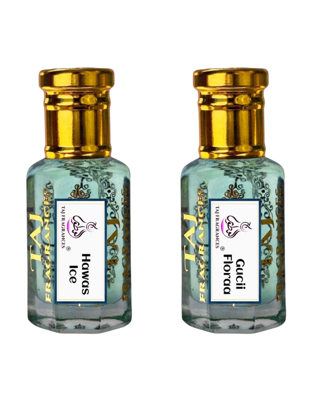 Taj Fragrances Unisex Set Of 2 Gucii Flora & Hawas Ice Long Lasting Attar - 6ml Each-image-33