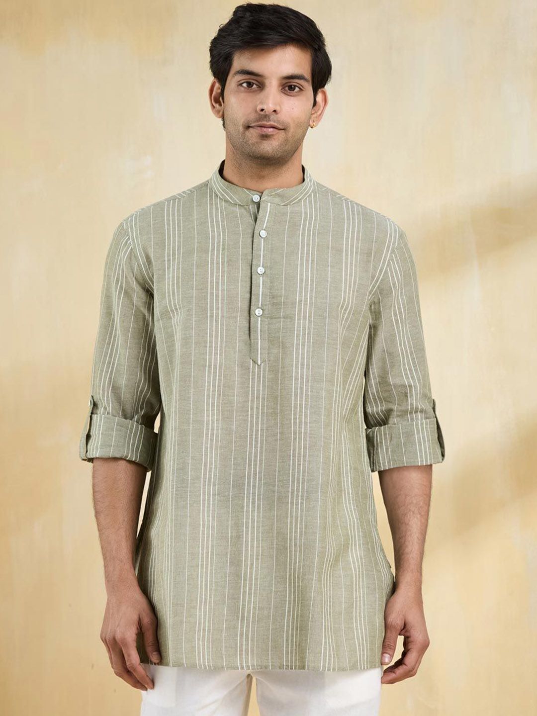 Fabindia Men Striped Gotta Patti Kurta-picture-22