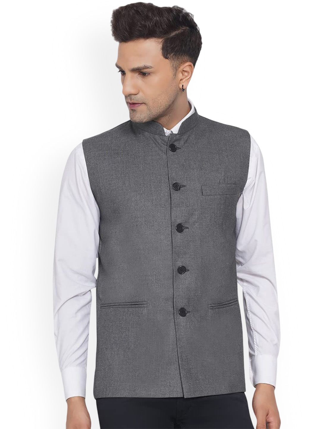 VEERA PARIDHAAN Mandarin Collar Nehru Jacket-image-14