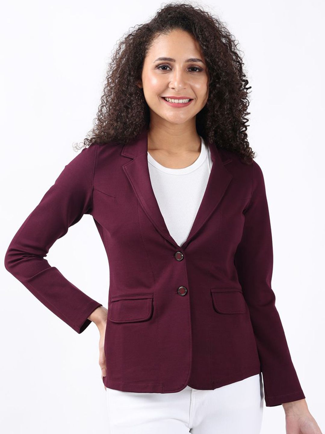 Bonnaty Notched Lapel Single-Breasted Blazer-picture-14