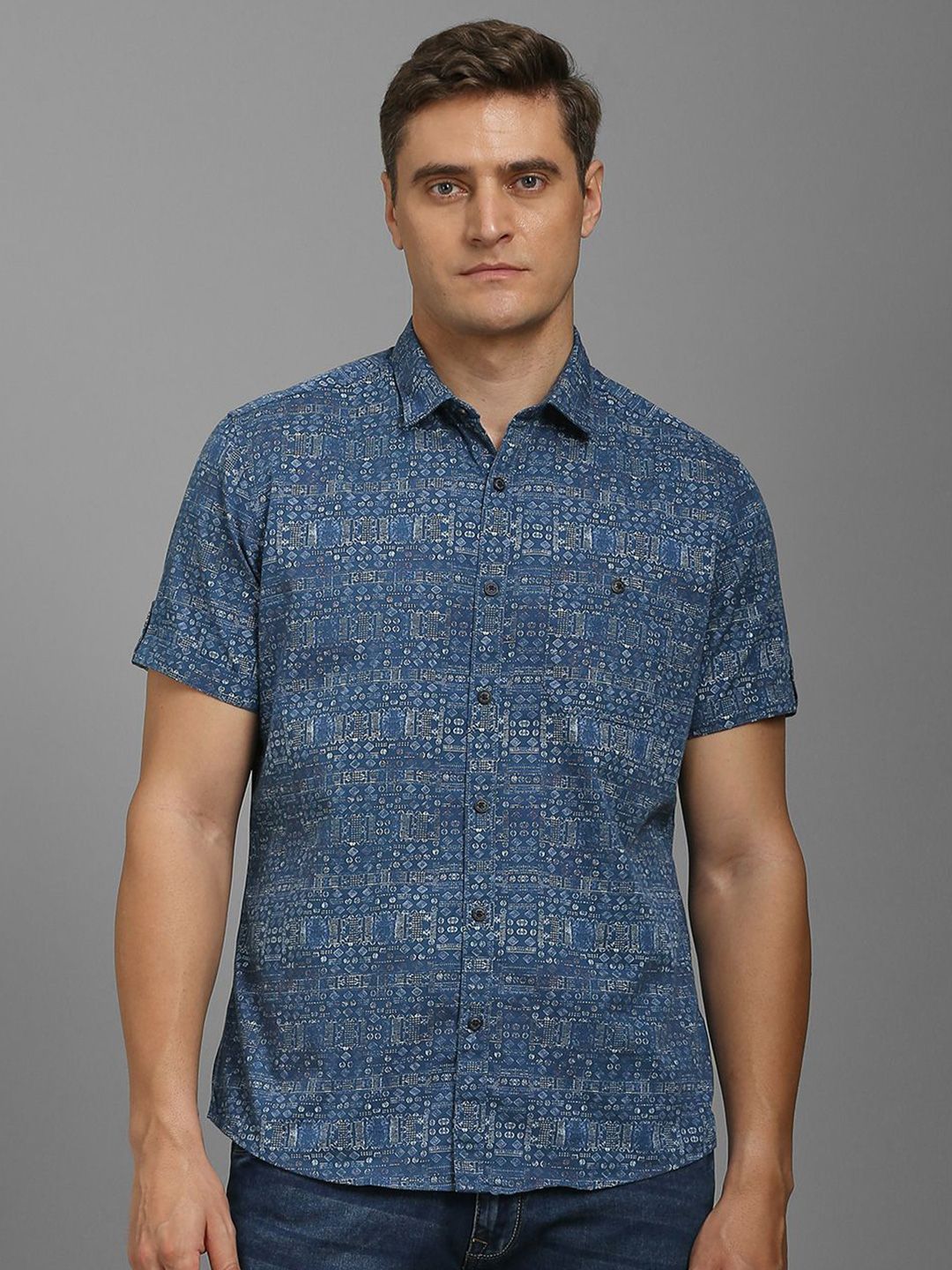 Louis Philippe Jeans Men Slim Fit Opaque Printed Casual Shirt-picture-14