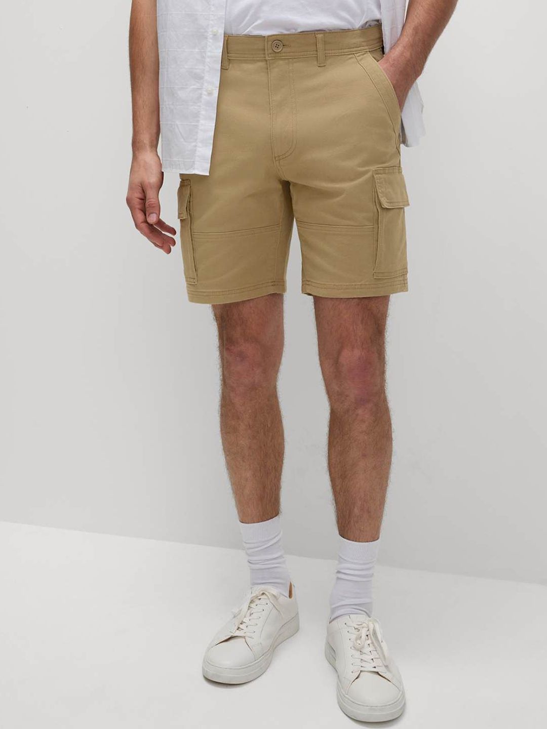 Marks & Spencer Men High-Rise Cargo Shorts-image-36