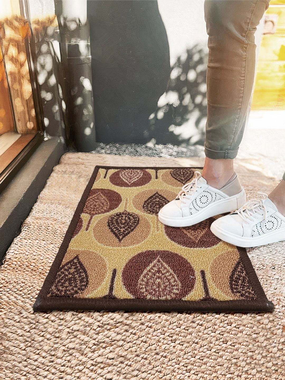 BIANCA Beige & Brown Printed Anti-SkidDoormats-image-29
