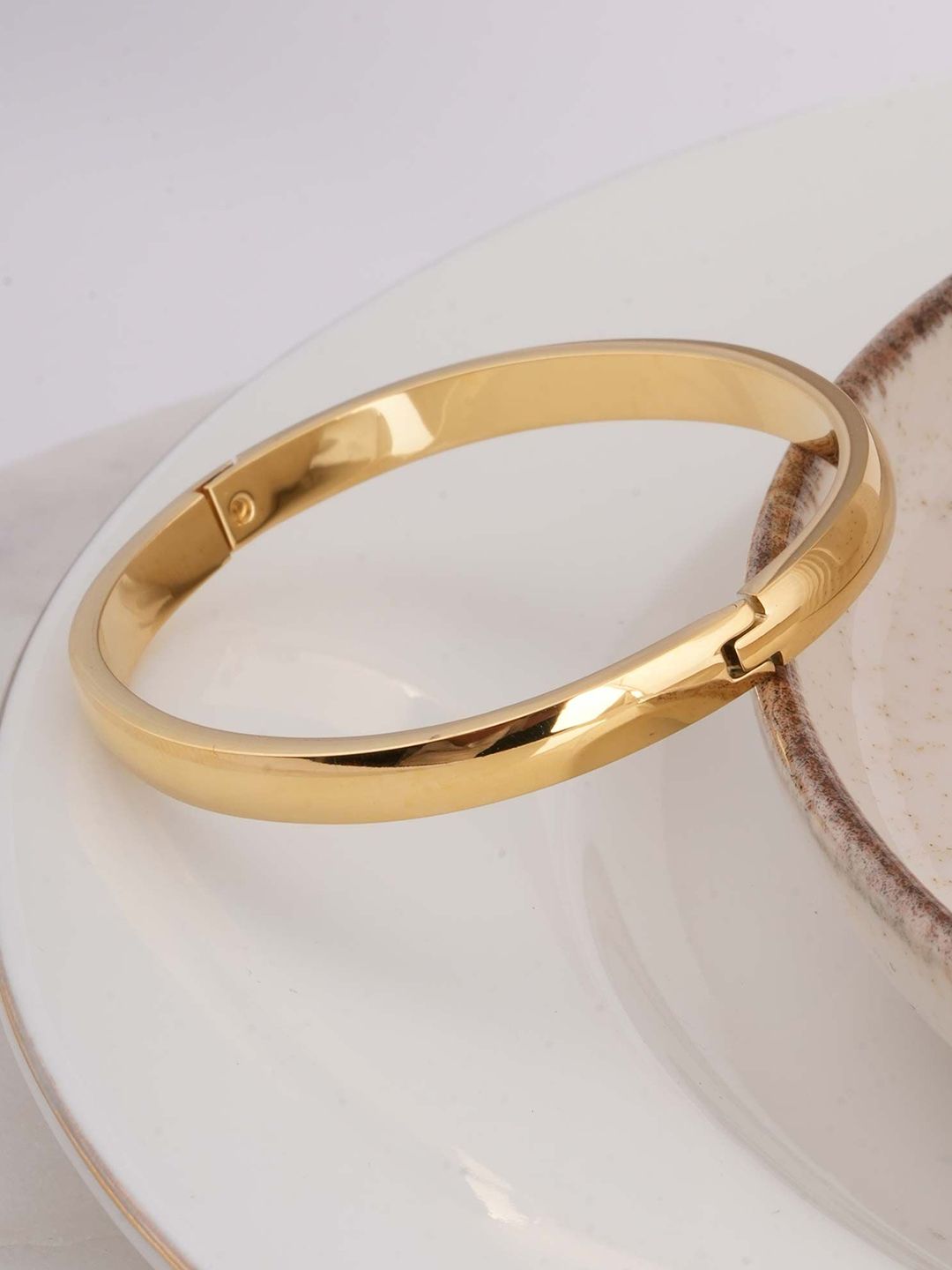 PALMONAS Women Gold-Plated Bangle-Style Bracelet-picture-21