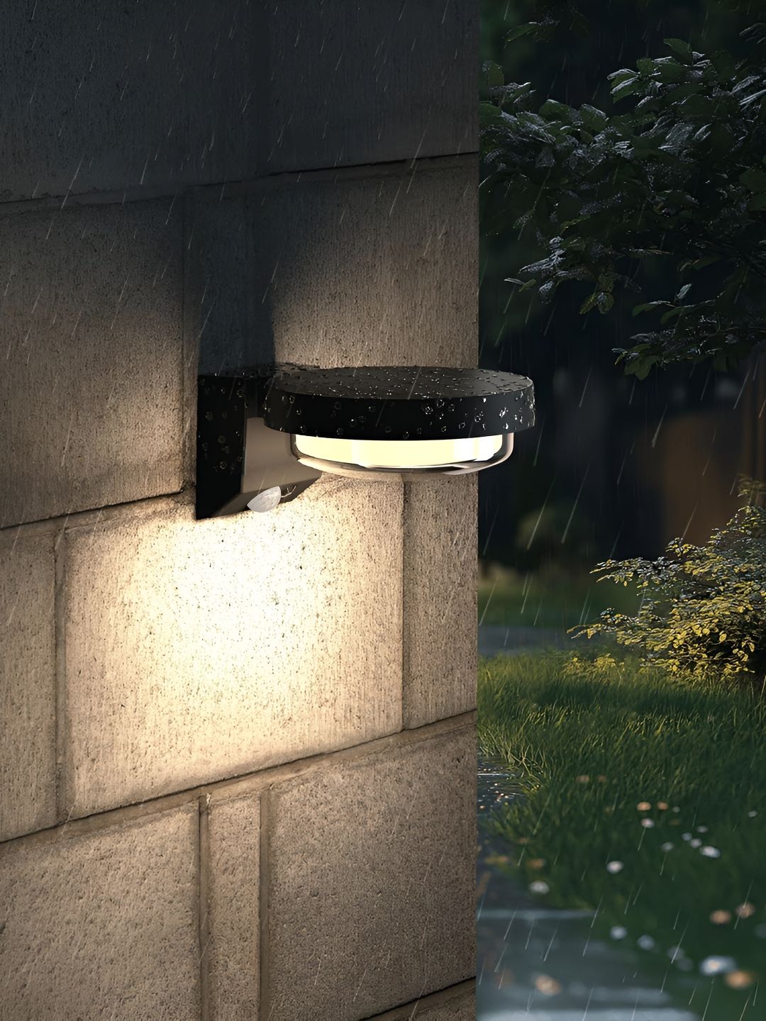 XERGY Black & White Solar Motion Sensor OutdoorLamps-picture-49