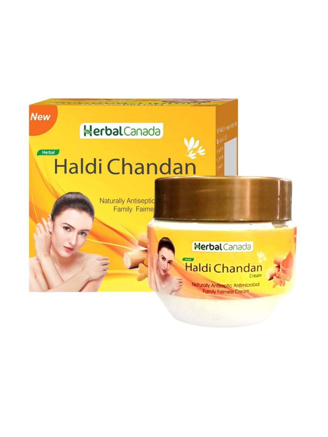 Herbal Canada Haldi Chandan Naturally Antiseptic Fairness Cream For Anti-Ageing- 100 g