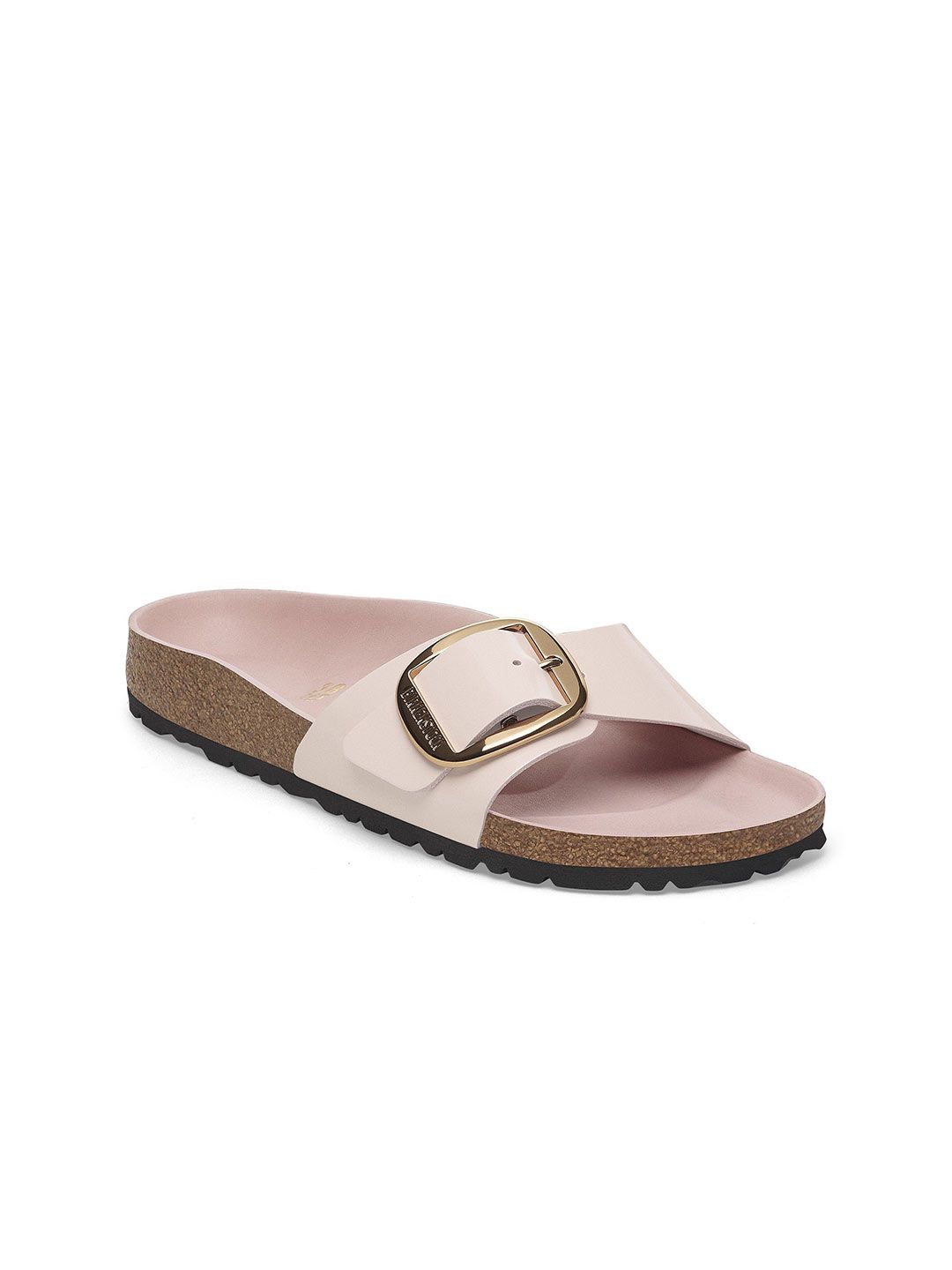 Birkenstock Women Leather Buckle One Strap Flats-image-34