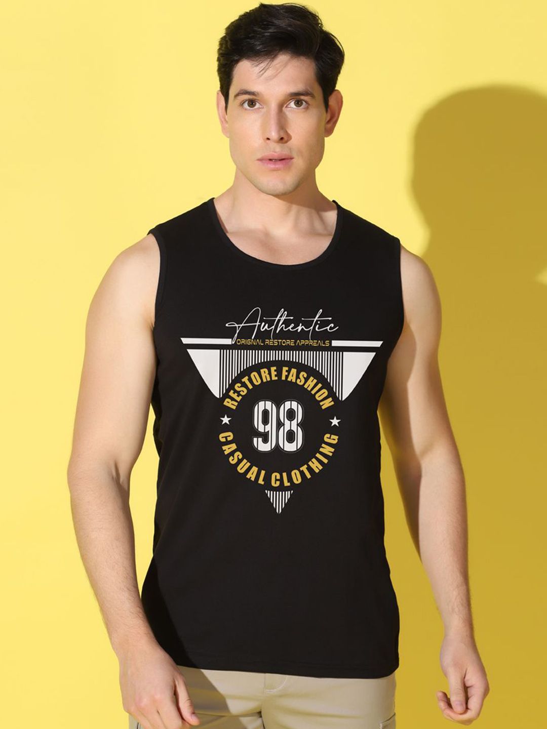 WOOSTRO Printed Gym Innerwear Vest VWS26 98 BLACK-picture-7