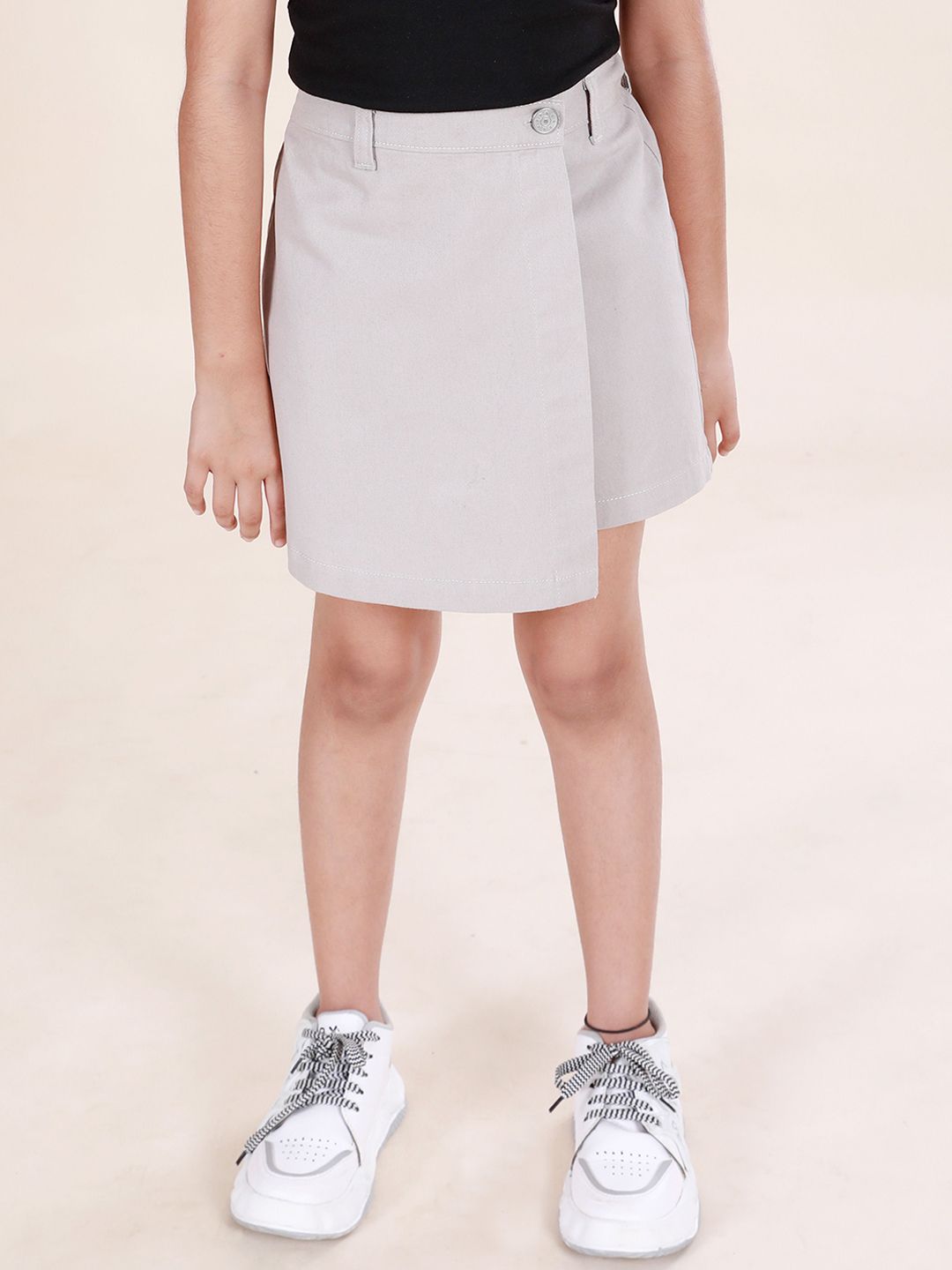 KiddoPanti Girls Pure Cotton Overlap Skorts-picture-35