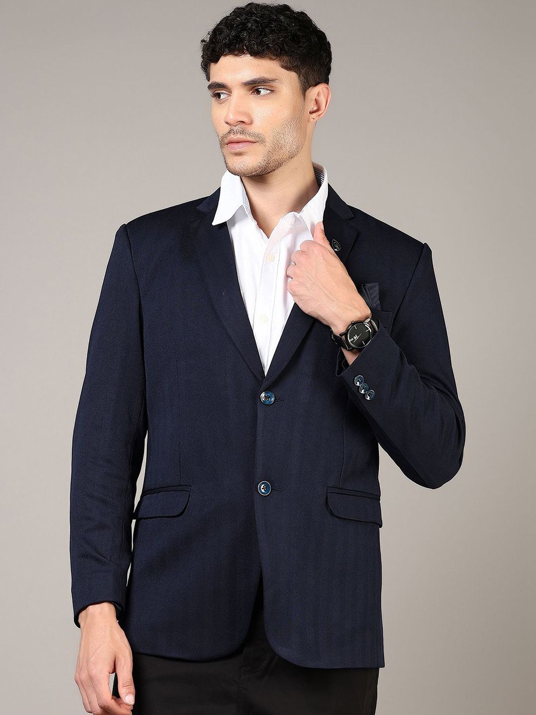 V-Mart Notched Lapel Single Breasted Blazer-picture-21