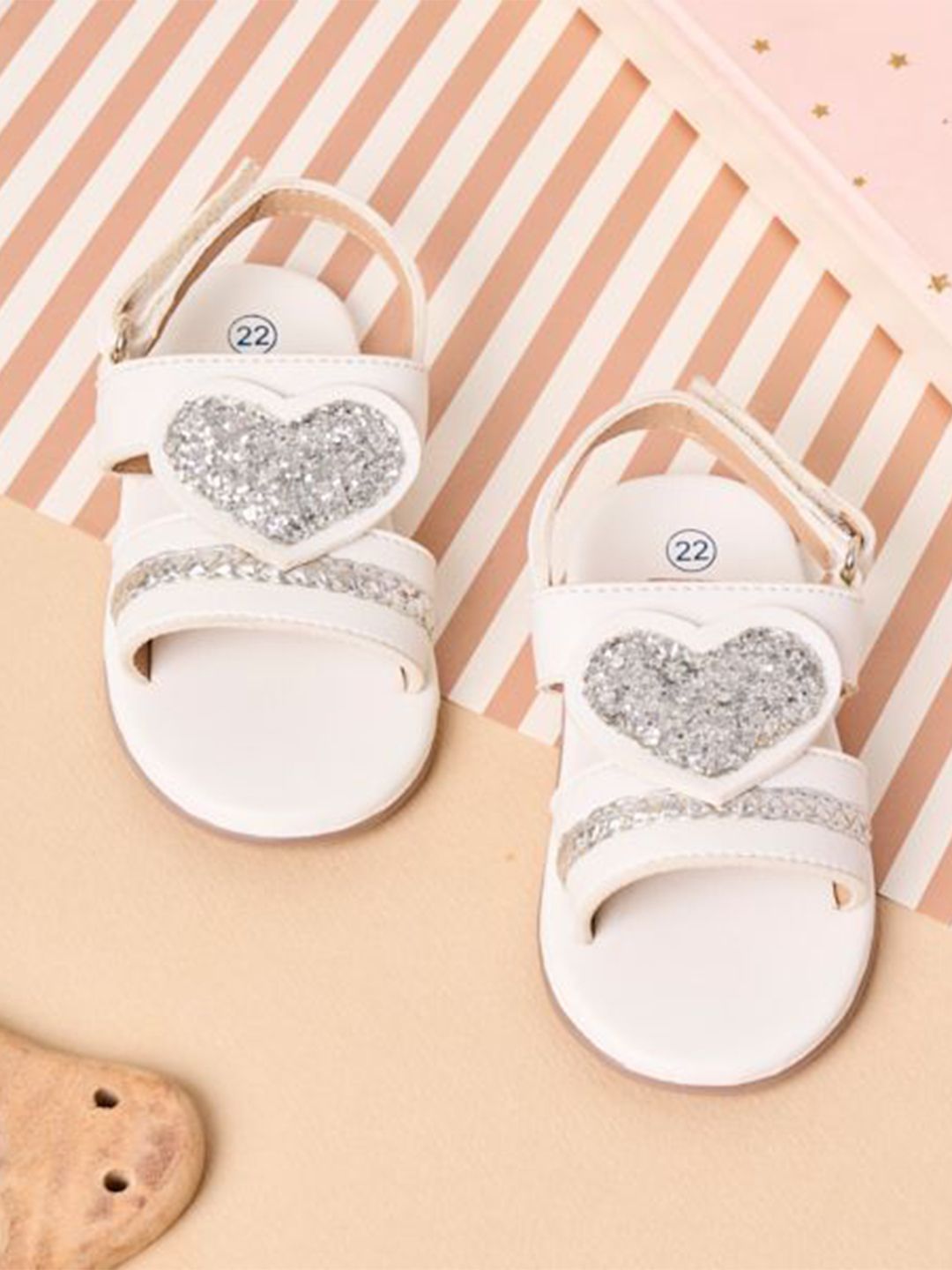 KICKS & CRAWL Girls Embellished Party Open Toe Flats-picture-31