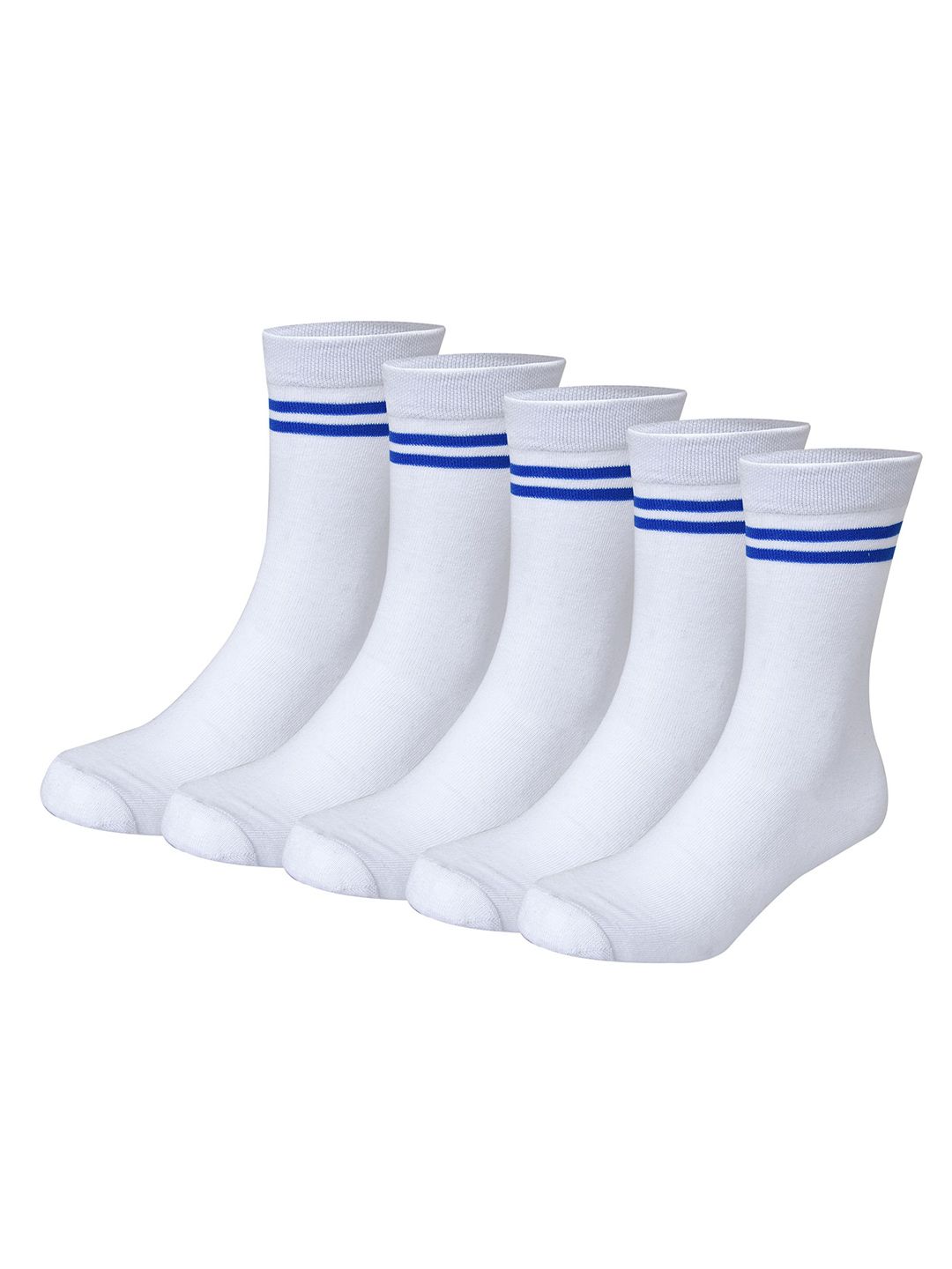 bizala Kids Pack Of 5 Striped Calf Length School Socks-picture-37