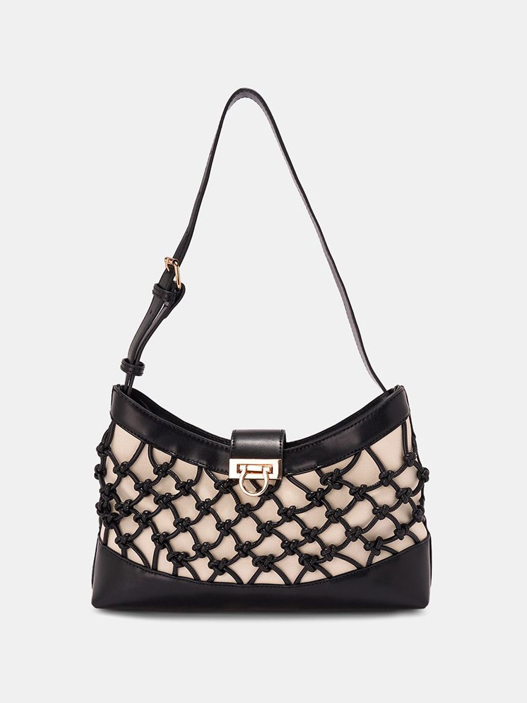 Forever Glam by Pantaloons Textured PU Structured Shoulder Bag with Quilted-picture-11
