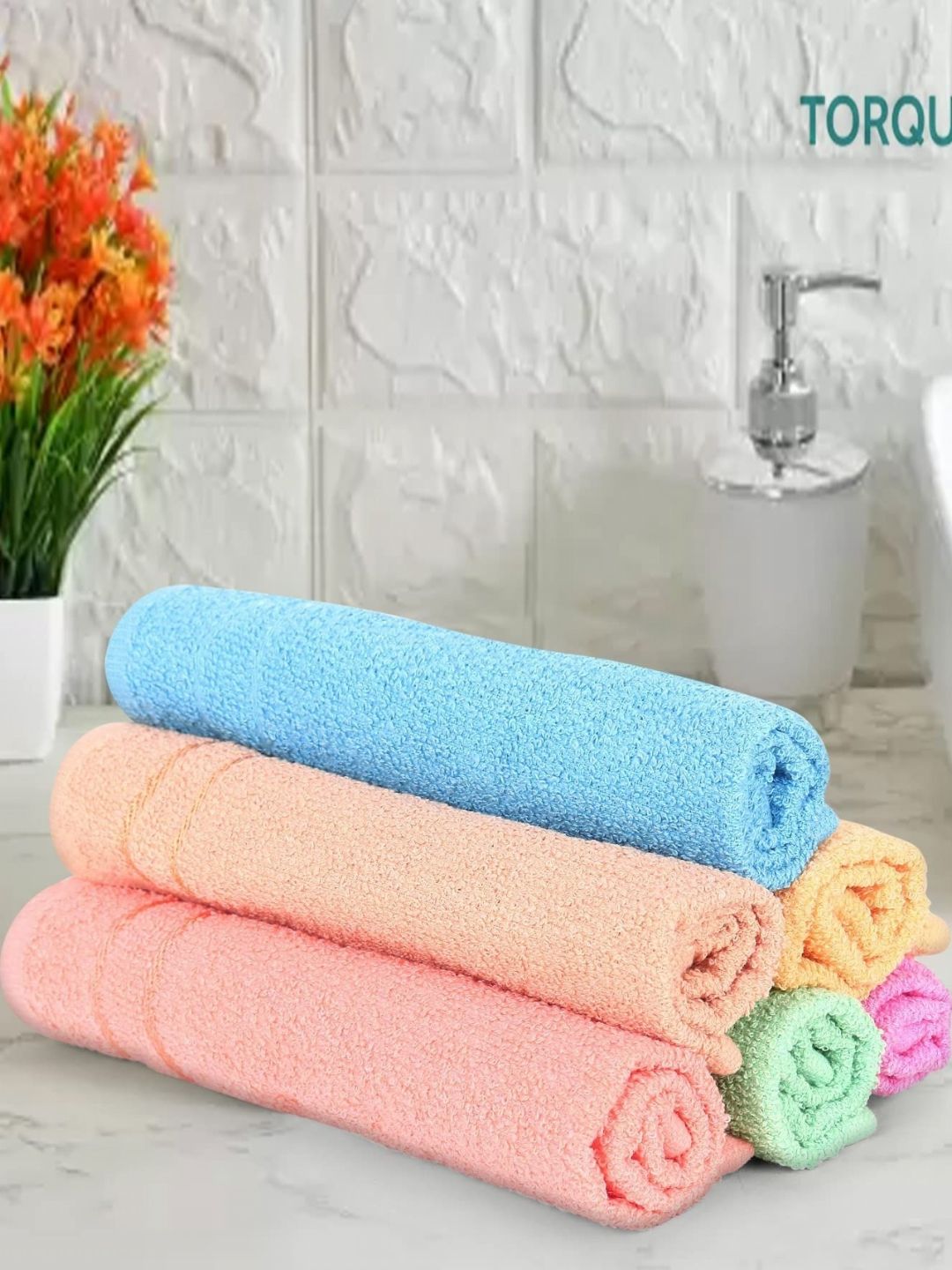 Torque 6-Pcs Assorted 300GSM Soft Super Absorbent Wrinkle Free Face Towels-image-25