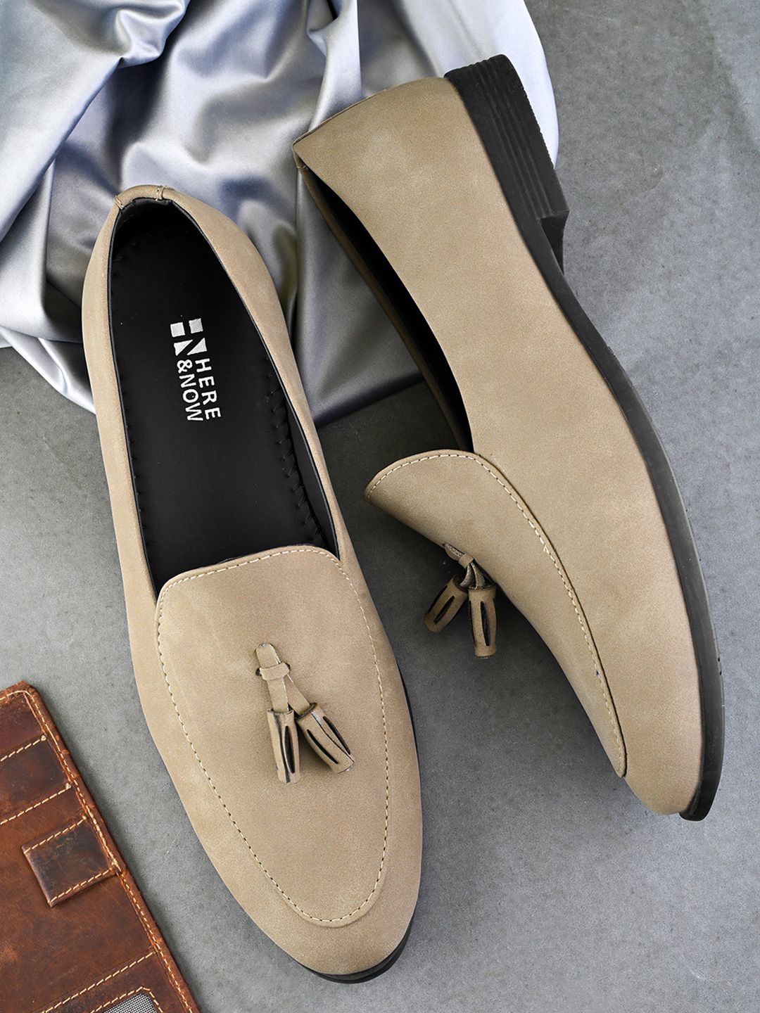 HERE&NOW Men Leather Formal Slip-Ons-picture-32