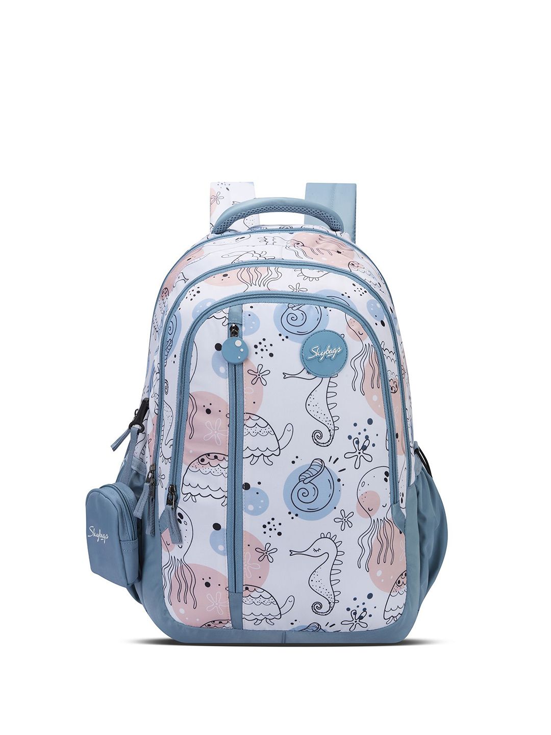 Skybags Charm 01 Cameo Girls Blue Graphic Printed Backpack-picture-20