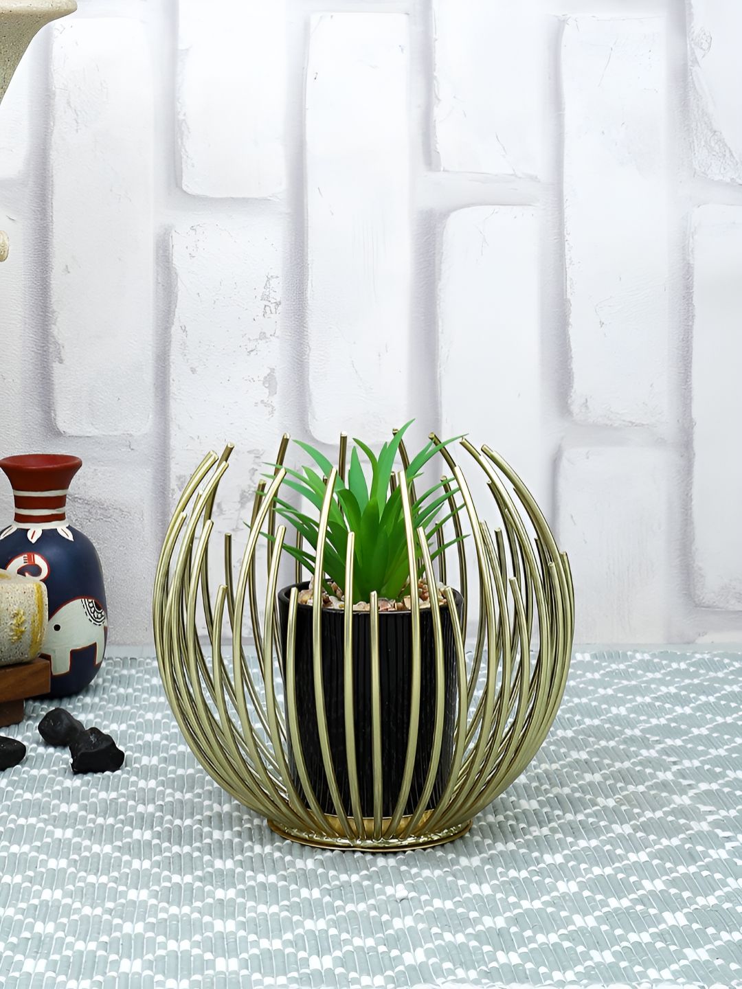 TAYHAA Black 1 Pieces Artificial Plant With Pot-picture-28