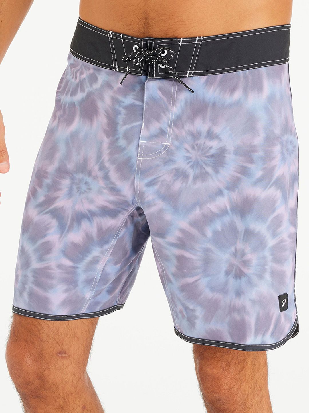 Mens Boardshorts Surf 500 18_QUOTE_ Long - Tye & Van Black-image-41