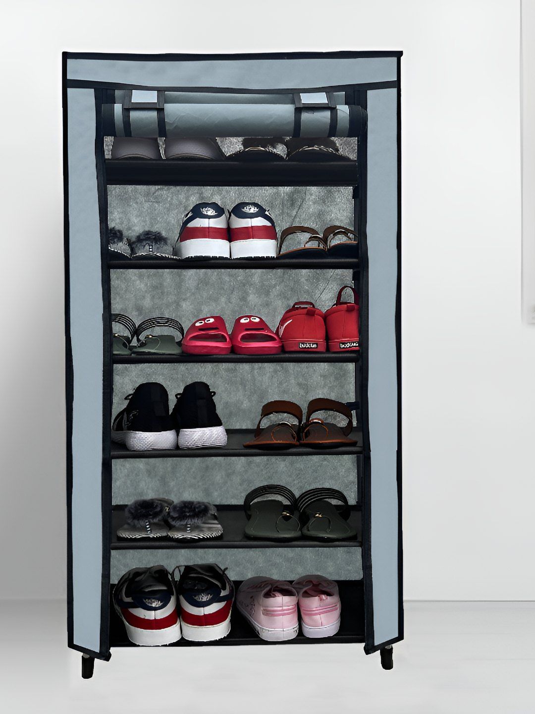 Rmerchants Grey Stainless Steel 6 Shelves Shoe Rack-picture-39