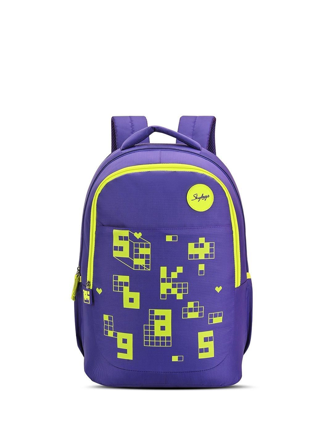 Skybags Klan V2 02 Gaming Print Purple School Backpack-picture-10