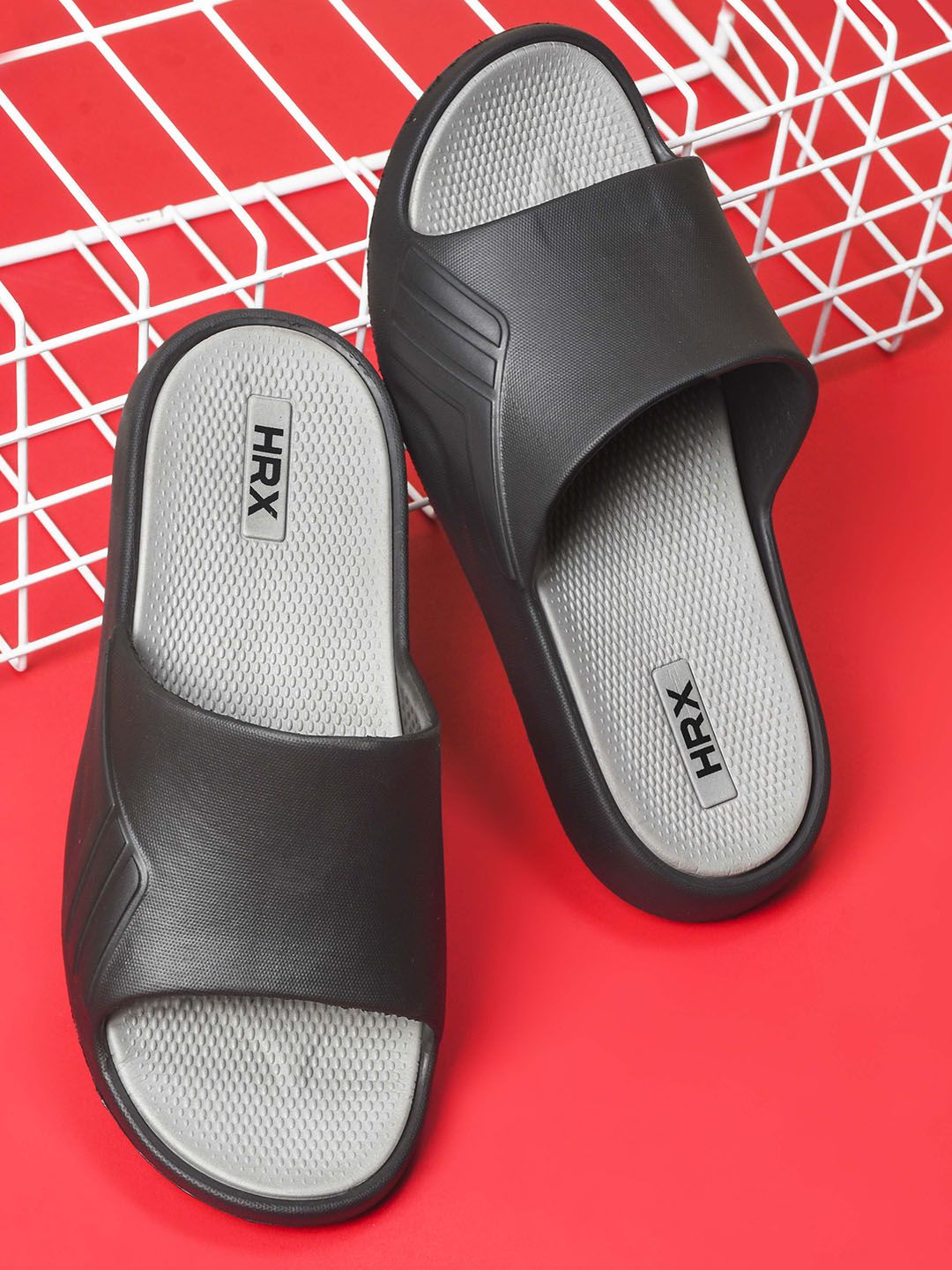 HRX by Hrithik Roshan Men Rubber Sliders-picture-10