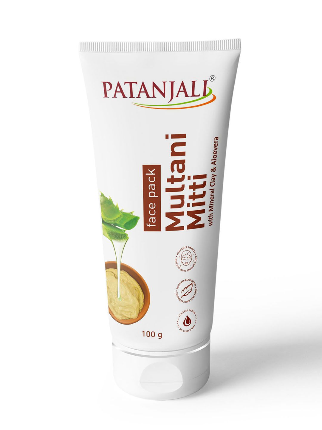 Patanjali Multani Mitti Face Pack with Mineral Clay & Aloevera - 100 g-picture-25