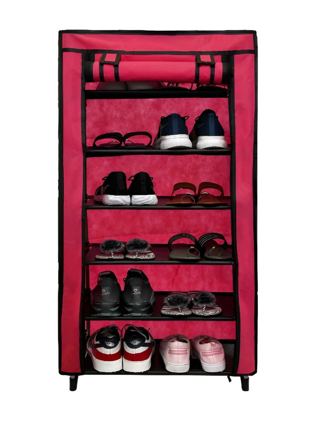 Rmerchants Pink Stainless Steel 6 Shelves Shoe Rack-picture-47