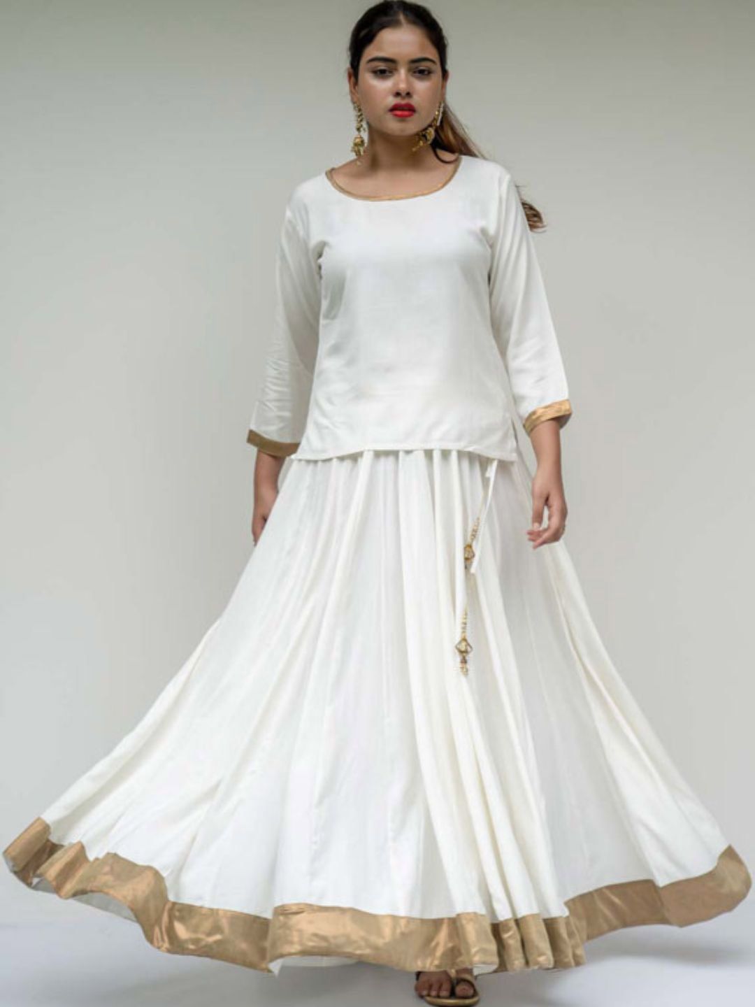 Mera Rang Flared Maxi Skirt-picture-19