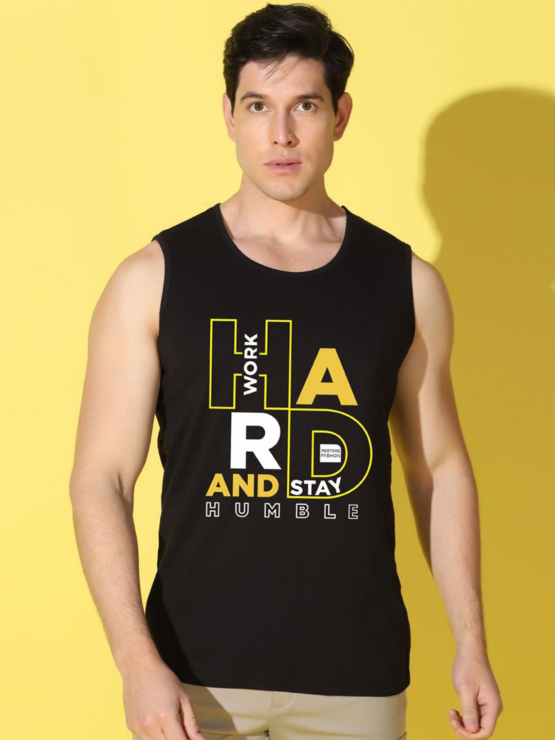 WOOSTRO Printed Gym Innerwear Vest VWS26 HARD BLACK-picture-39