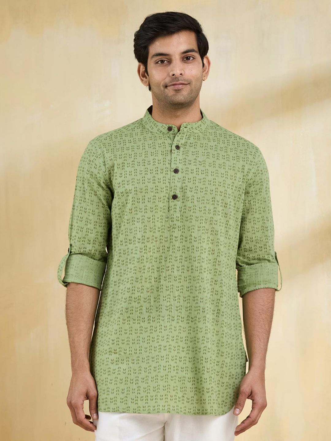 Fabindia Men Printed Gotta Patti Kurta-picture-30