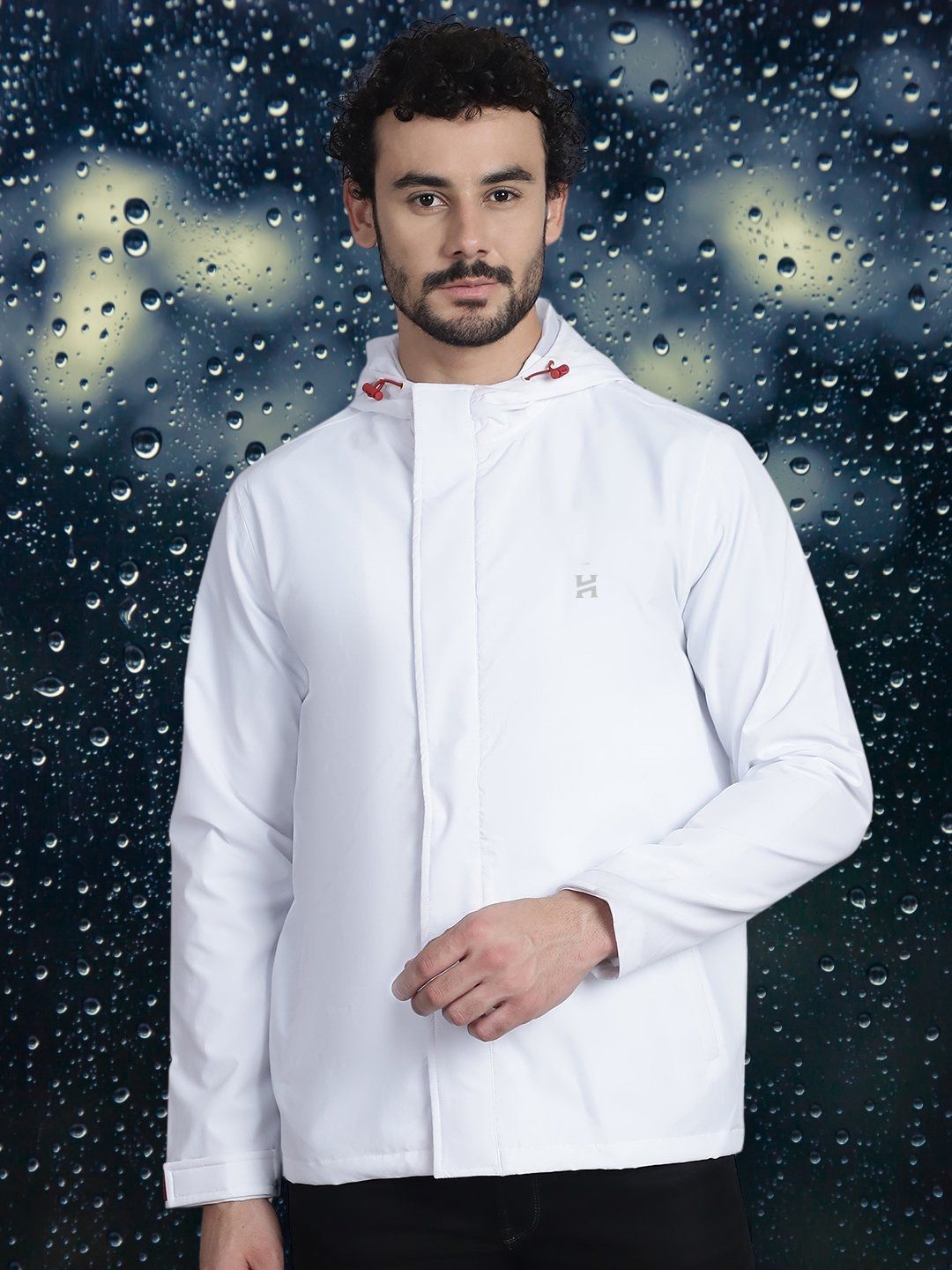 HOUSE OF VEDAS Waterproof Hooded Rain Jacket-picture-17