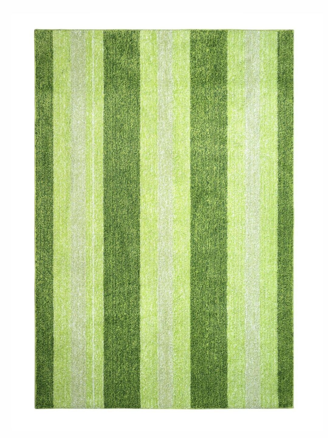 Saral Home Green Striped Anti-Skid Polyester Carpet-picture-40