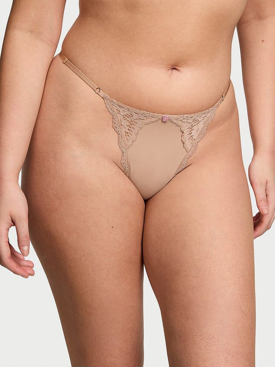 Victoria's Secret Dream Angels Lace-Trim Adjustable V-String Thong Brief 1125481565H8-picture-37