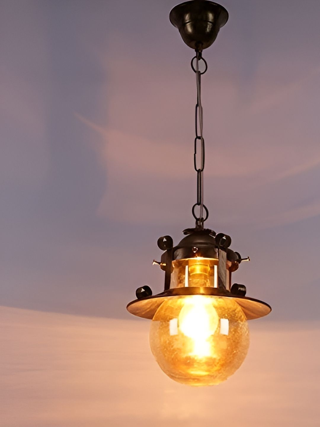 GAUVIK Gold-Toned Glass Ceiling Lamp-picture-13