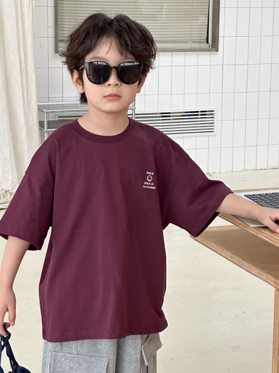 LULU & SKY Kids Striped Monochrome Organic Cotton Pockets T-shirt-picture-40