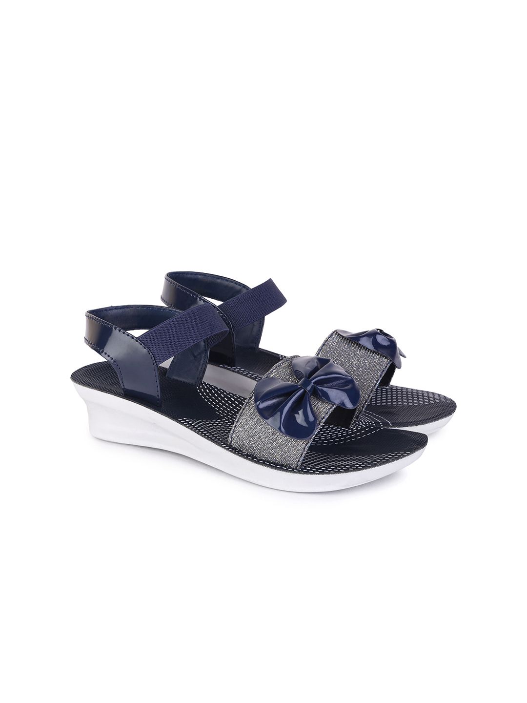 PENNEN Slip-On Sandals With Bow Detail-image-3