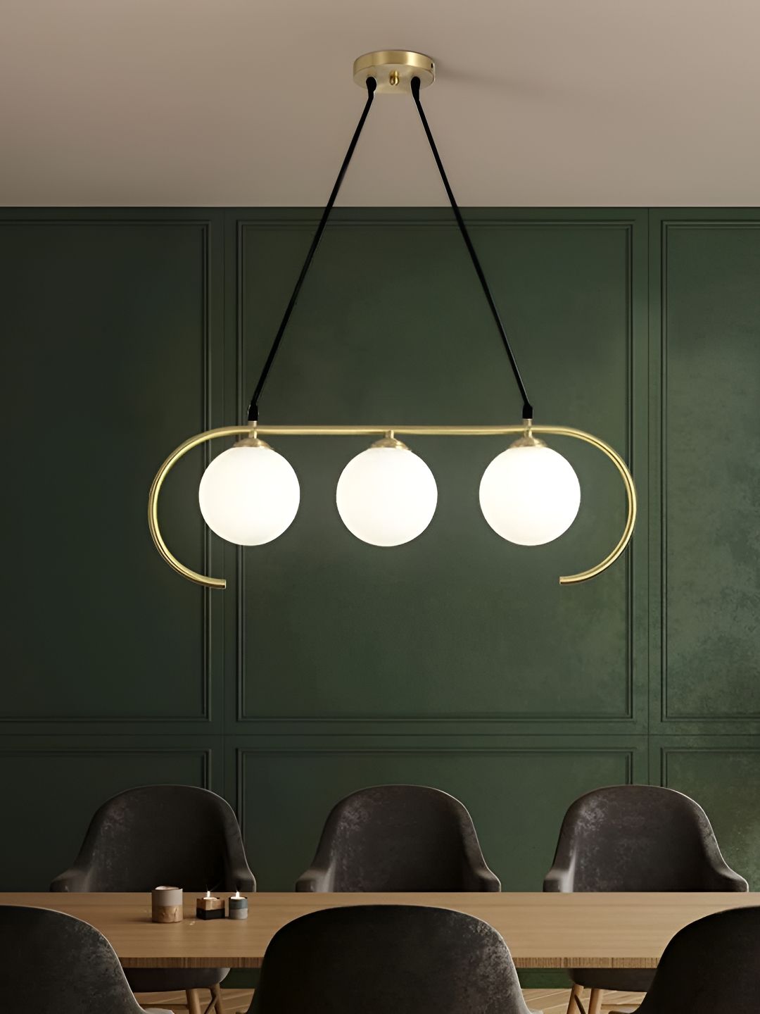 GAUVIK Gold-Toned Glass Ceiling Lamp-picture-28