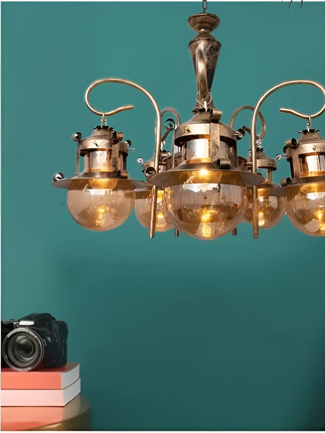 GAUVIK Gold-Toned Glass Ceiling Lamp-picture-22