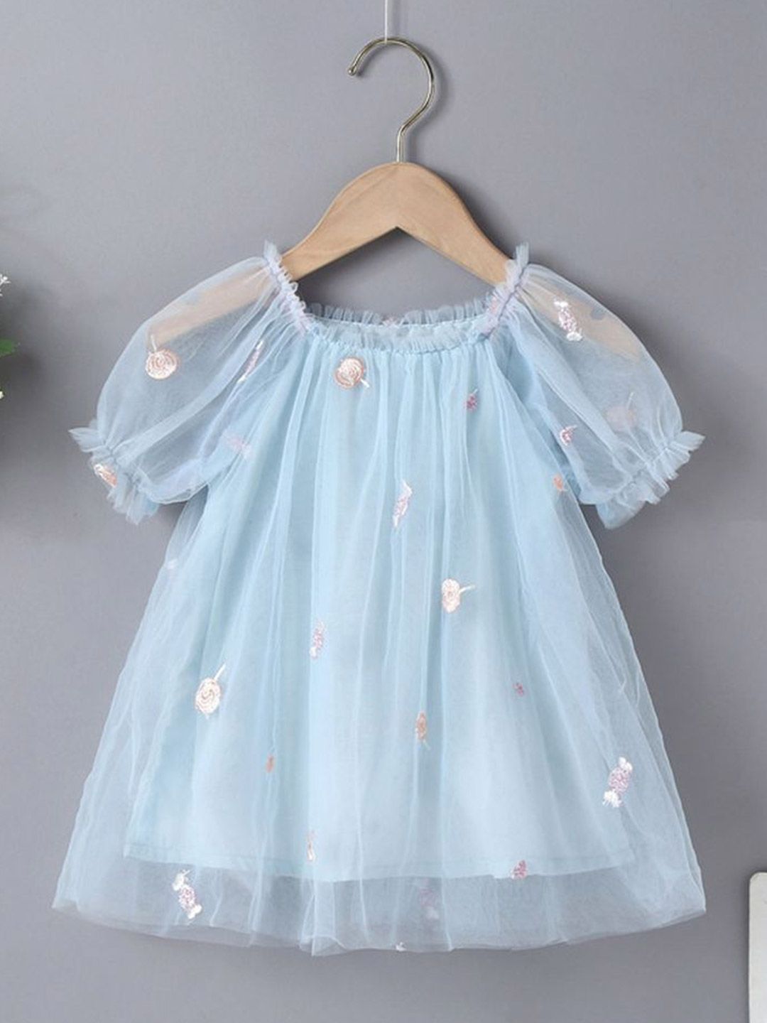 LULU & SKY Flutter Sleeve A-Line Dress-picture-45