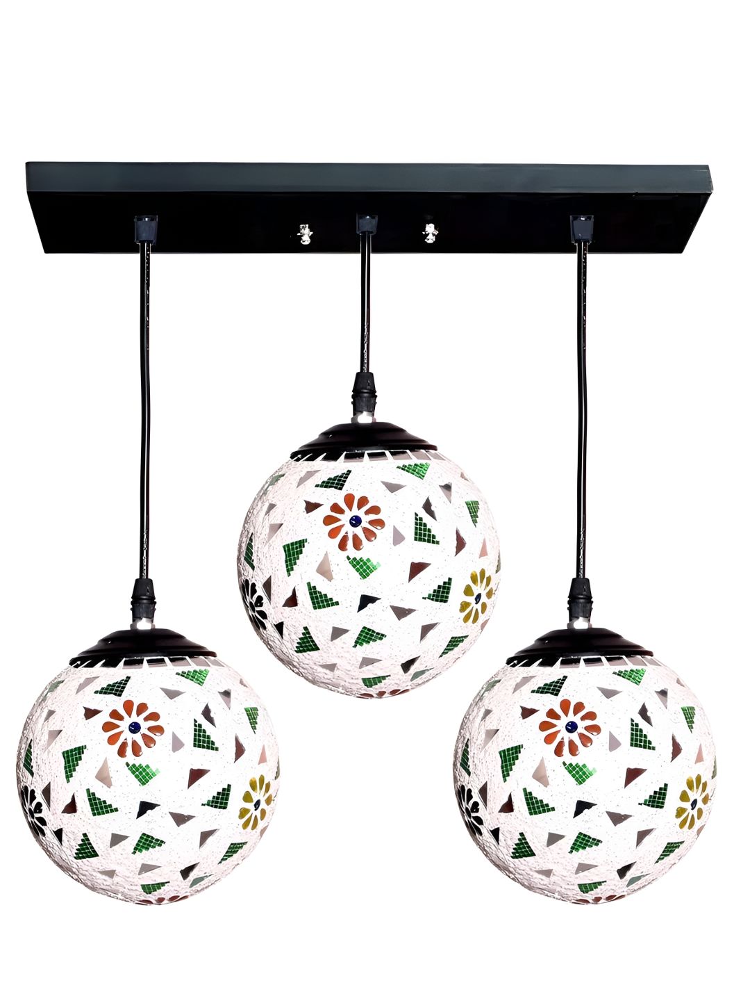 GAUVIK White & Green Printed Glass Ceiling Lamp-picture-20